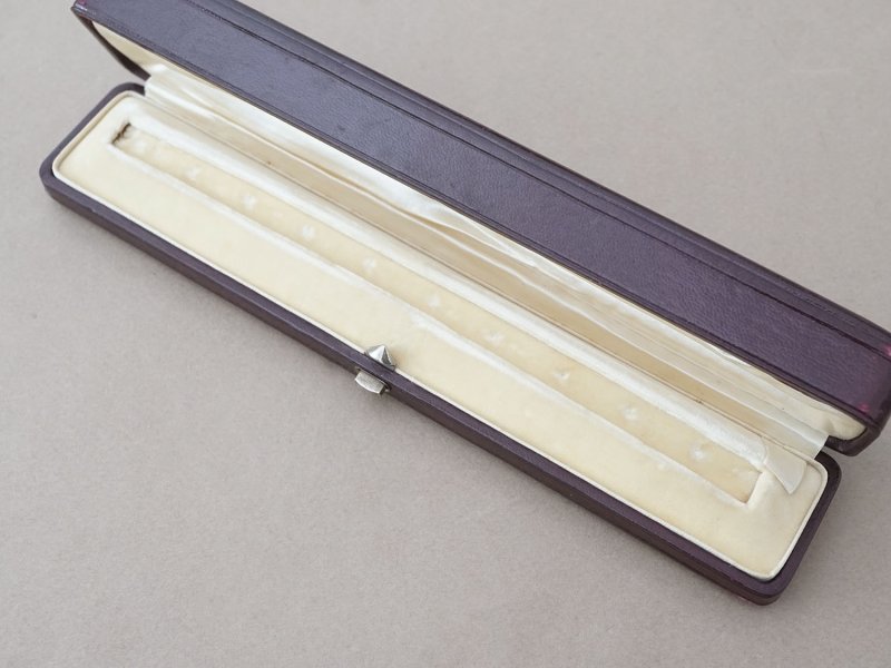 画像5: アンティーク 本革製 ジュエリーボックス ボルドーブラウン ブレスレット用