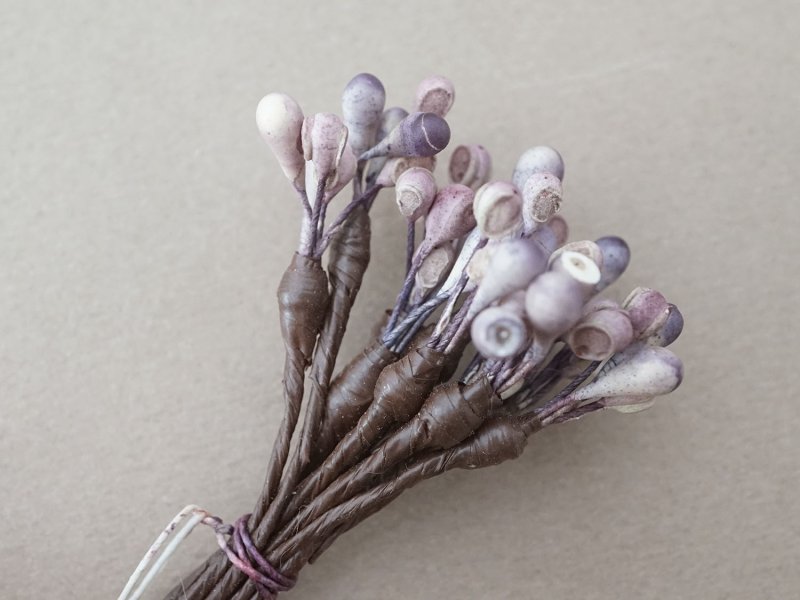 画像9: アンティーク ペップ 布花用 花芯 グレイッシュパープル