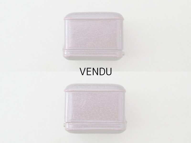 画像9: アンティーク 本革製 リングボックス ブラウン & ボルドー ジュエリーボックス