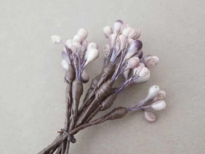 画像12: アンティーク ペップ 布花用 花芯 グレイッシュパープル
