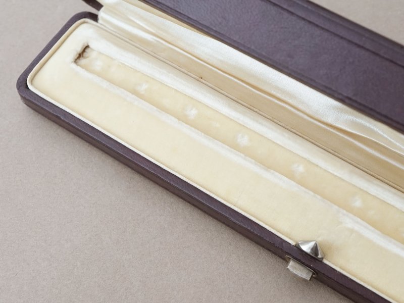 画像6: アンティーク 本革製 ジュエリーボックス ボルドーブラウン ブレスレット用