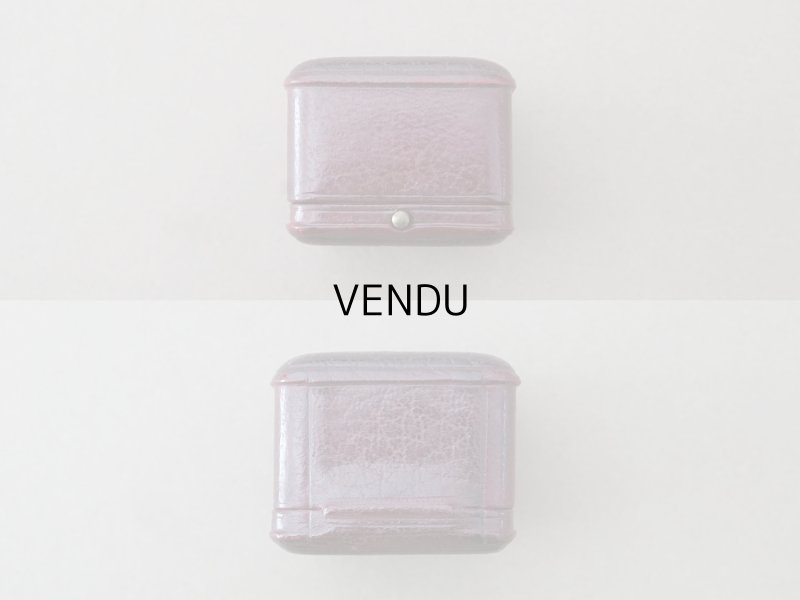 画像8: アンティーク 本革製 リングボックス ブラウン & ボルドー ジュエリーボックス