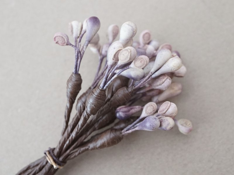 画像11: アンティーク ペップ 布花用 花芯 グレイッシュパープル