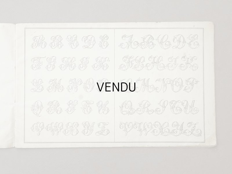 画像5: アンティーク アルファベットの刺繍図案帳 草花 N 97 ALPHABETS VARIES - N.ALEXANDRE&CIE. MAURICE LAJEUNESSE SUCCR. -