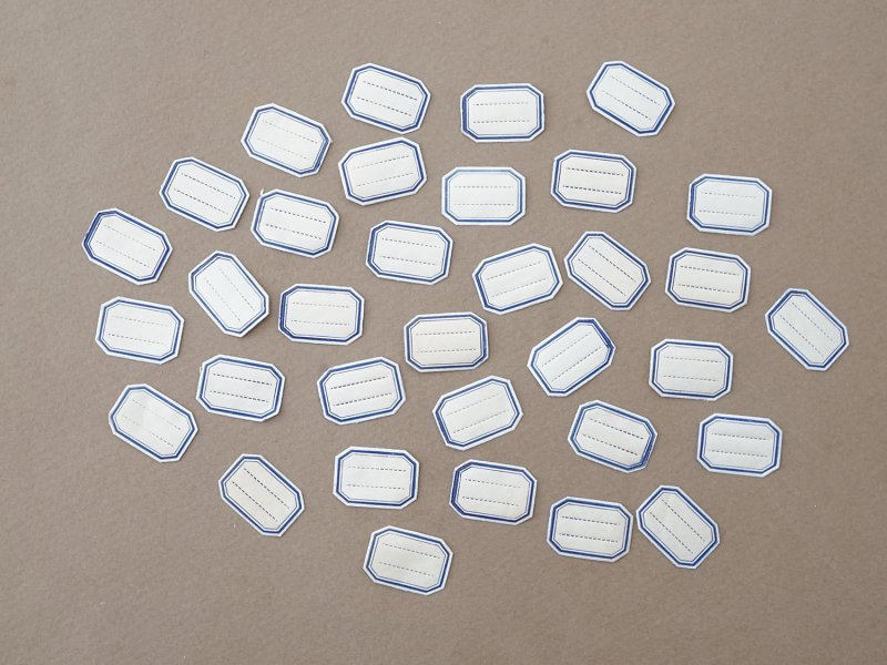 画像3: アンティーク メルスリーの小さなラベル 36枚セット 1.5×2.1cm
