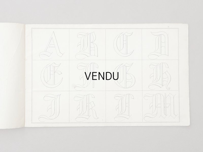 画像8: アンティーク アルファベットの刺繍図案帳 草花 N 97 ALPHABETS VARIES - N.ALEXANDRE&CIE. MAURICE LAJEUNESSE SUCCR. -