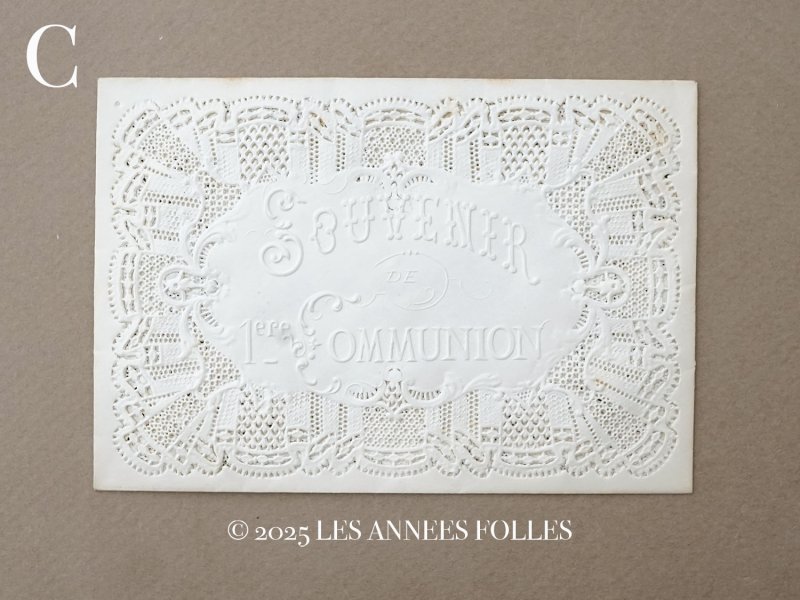 画像8: 未使用 アンティーク 初聖体の記念の封筒 レースの透かし模様