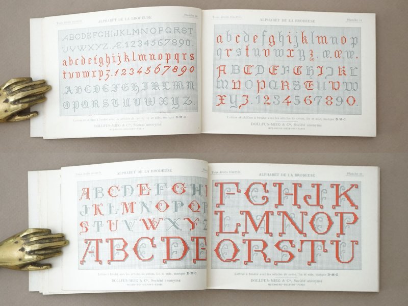 画像5: アンティーク DMC 刺繍図案帳 ALPHABET DE LA BRODEUSE - BIBLIOTHEQUE D.M.C -