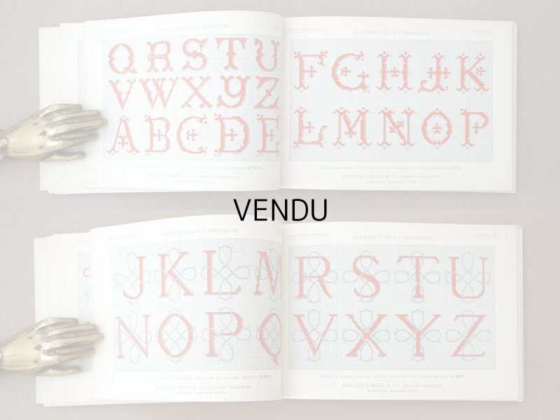 画像6: アンティーク DMC 刺繍図案帳 ALPHABET DE LA BRODEUSE - BIBLIOTHEQUE D.M.C -