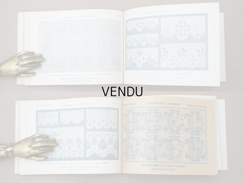 画像12: アンティーク DMC 刺繍図案帳 ALPHABET DE LA BRODEUSE - BIBLIOTHEQUE D.M.C -