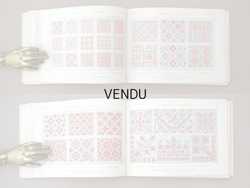 画像8: アンティーク DMC 刺繍図案帳 ALPHABET DE LA BRODEUSE - BIBLIOTHEQUE D.M.C -