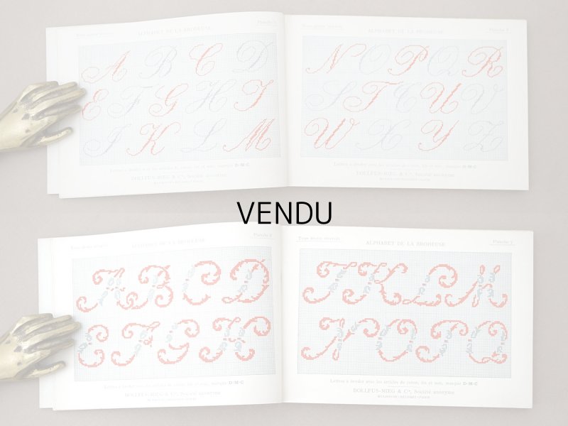 画像4: アンティーク DMC 刺繍図案帳 ALPHABET DE LA BRODEUSE - BIBLIOTHEQUE D.M.C -