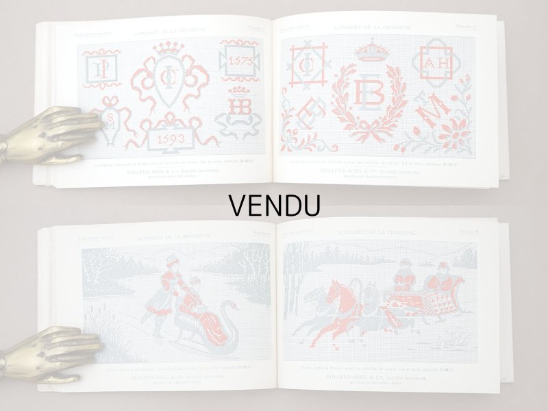 画像10: アンティーク DMC 刺繍図案帳 ALPHABET DE LA BRODEUSE - BIBLIOTHEQUE D.M.C -