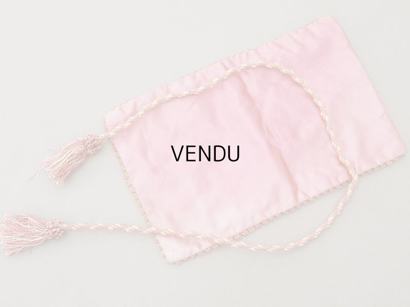 画像4: アンティーク BOISSIER シルク製 お菓子袋 オモニエール オールドローズ ショコラティエ - BOISSIER PARIS -