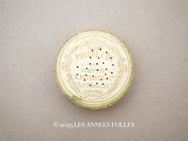 画像1: アンティーク ゴールドパウダーのボックス POUDRE d'OR COIFFURE - A.BOURJOIS & Cie PARIS -