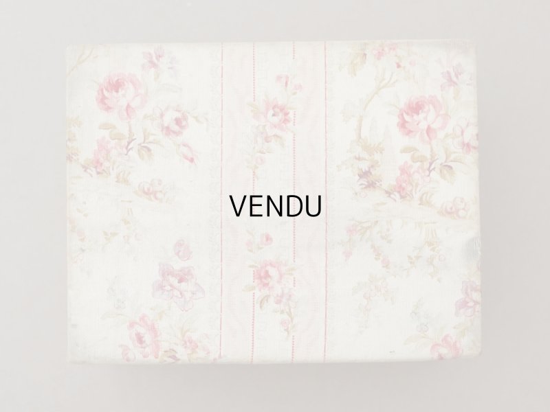 画像3: ＊蚤の市＊アンティーク 薔薇模様&水色のリボン カルトナージュボックス 