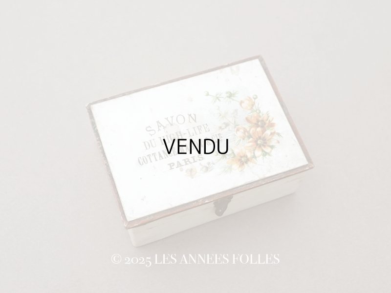 画像1: アンティーク ソープボックス 秋桜 SAVON DU HIGH-LIFE - COTTANCE BAGOT & Cie PARIS -