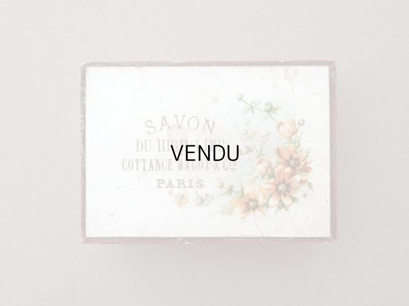 画像2: アンティーク ソープボックス 秋桜 SAVON DU HIGH-LIFE - COTTANCE BAGOT & Cie PARIS -