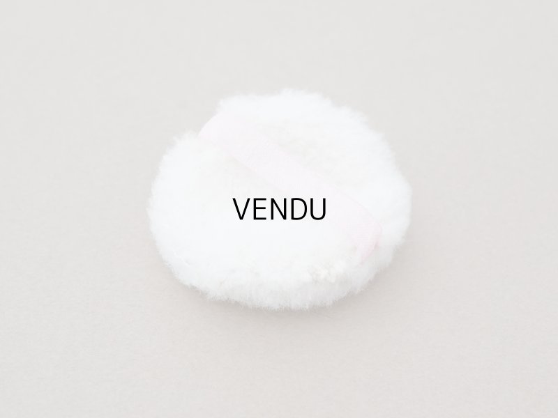 画像11: 【15周年セール対象外】アンティーク 未使用 パウダーボックス パフ付き ロココトリム&ロココモチーフ シルク製 オールドローズ