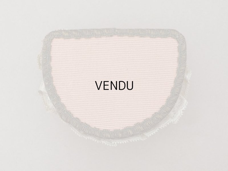 画像4: 【15周年セール対象外】アンティーク ロココトリム&ロココモチーフ シルク製 ボックス オールドローズ