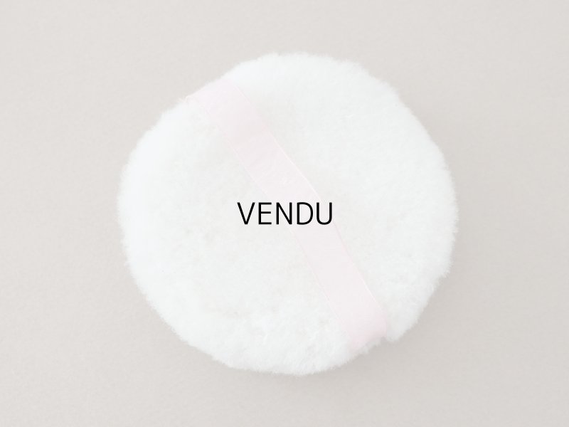 画像5: アンティーク 未使用 パフ 2点セット ピンクのシルクリボン付き