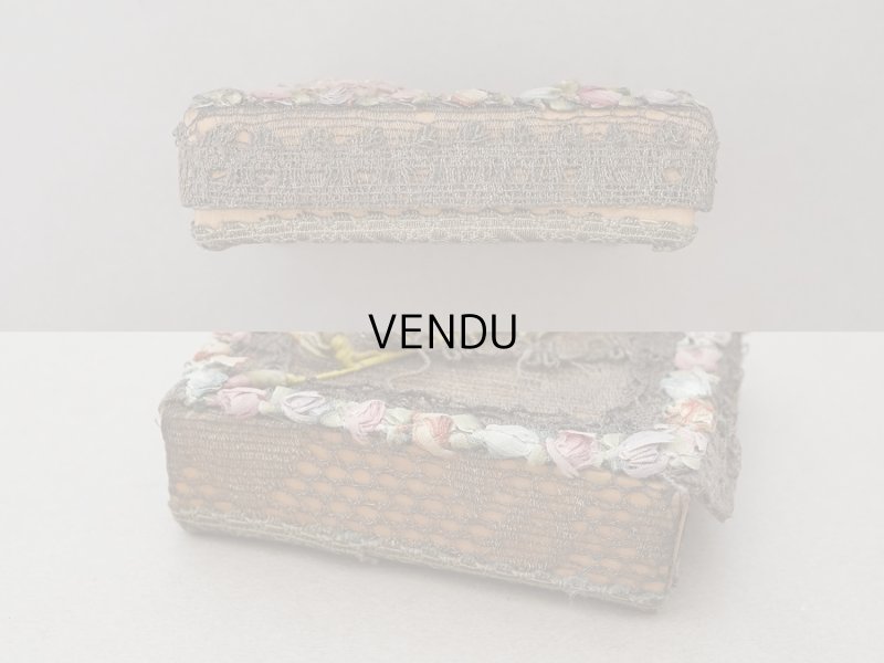 画像4: 【15周年セール対象外】アンティーク チョコレートボックス ロココトリム&ロココモチーフ シルク製 