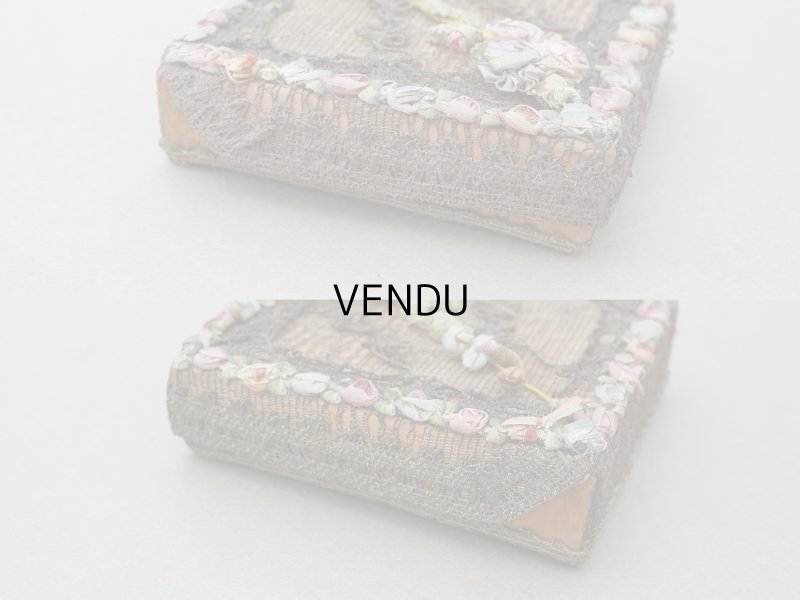 画像5: 【15周年セール対象外】アンティーク チョコレートボックス ロココトリム&ロココモチーフ シルク製 