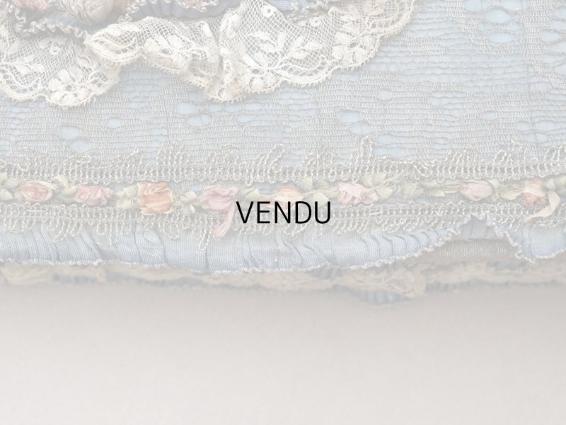 画像13: 【セール対象外】【クーポン対象外】アンティーク シルク製 ロココモチーフ&ロココトリム 大きなカルトナージュボックス 37×24×6.5cm