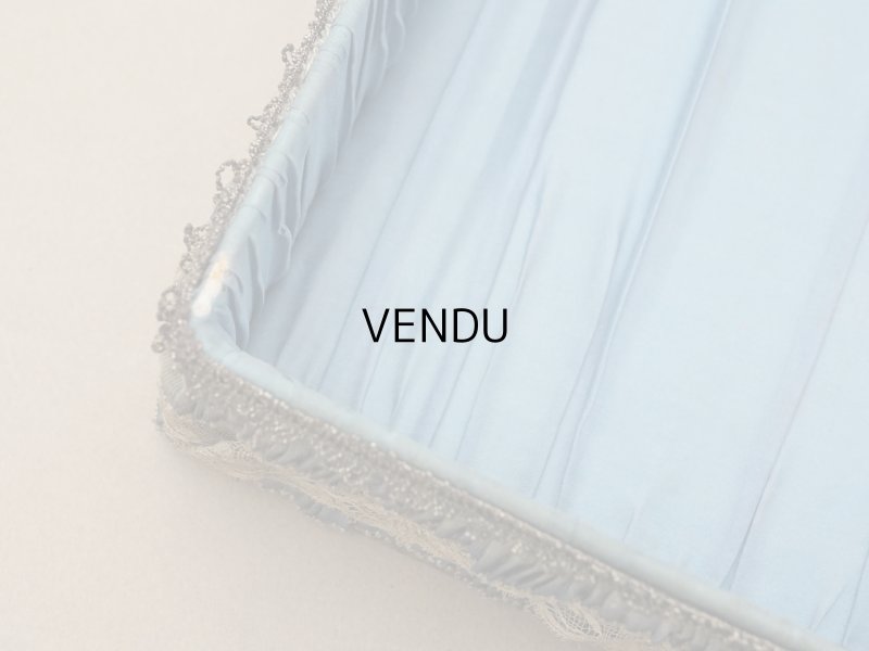 画像23: 【セール対象外】【クーポン対象外】アンティーク シルク製 ロココモチーフ&ロココトリム 大きなカルトナージュボックス 37×24×6.5cm