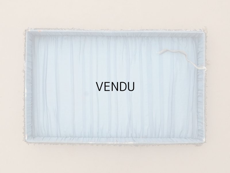 画像18: 【セール対象外】【クーポン対象外】アンティーク シルク製 ロココモチーフ&ロココトリム 大きなカルトナージュボックス 37×24×6.5cm