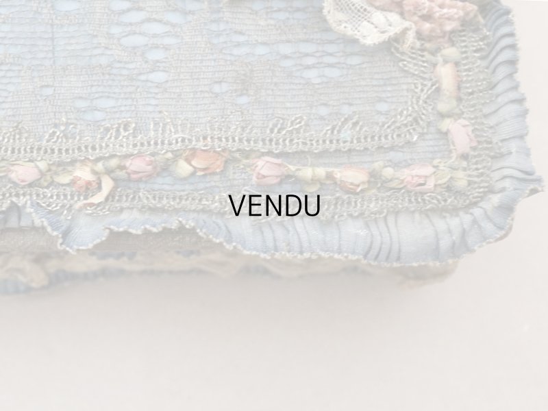 画像14: 【セール対象外】【クーポン対象外】アンティーク シルク製 ロココモチーフ&ロココトリム 大きなカルトナージュボックス 37×24×6.5cm