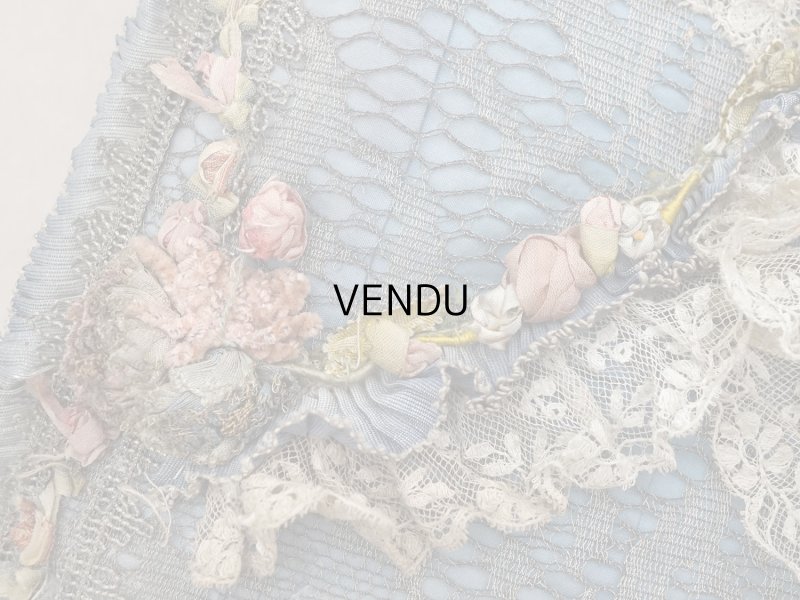 画像6: 【セール対象外】【クーポン対象外】アンティーク シルク製 ロココモチーフ&ロココトリム 大きなカルトナージュボックス 37×24×6.5cm