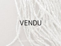 アンティーク シードビーズ クリア＆シルバー ガラス製 38〜40g