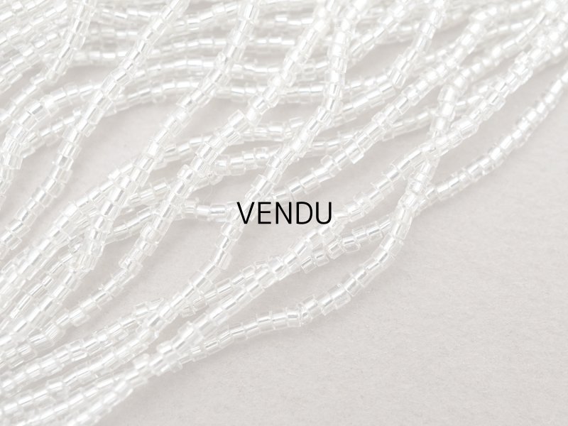 画像4: アンティーク シードビーズ クリア&シルバー ガラス製 38〜40g