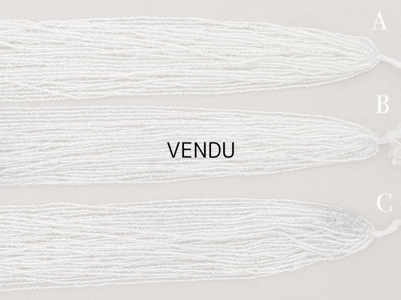 画像8: アンティーク シードビーズ クリア&シルバー ガラス製 38〜40g