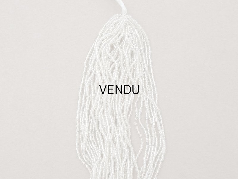 画像2: アンティーク シードビーズ クリア&シルバー ガラス製 38〜40g