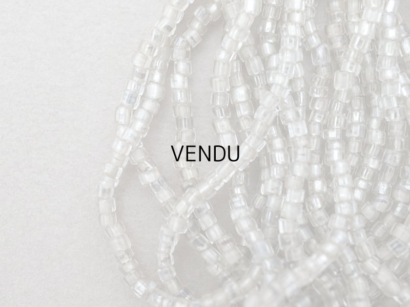 画像5: アンティーク シードビーズ クリア＆シルバー ガラス製 41〜42g