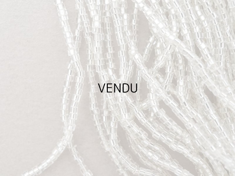 画像3: アンティーク シードビーズ クリア&シルバー ガラス製 38〜40g