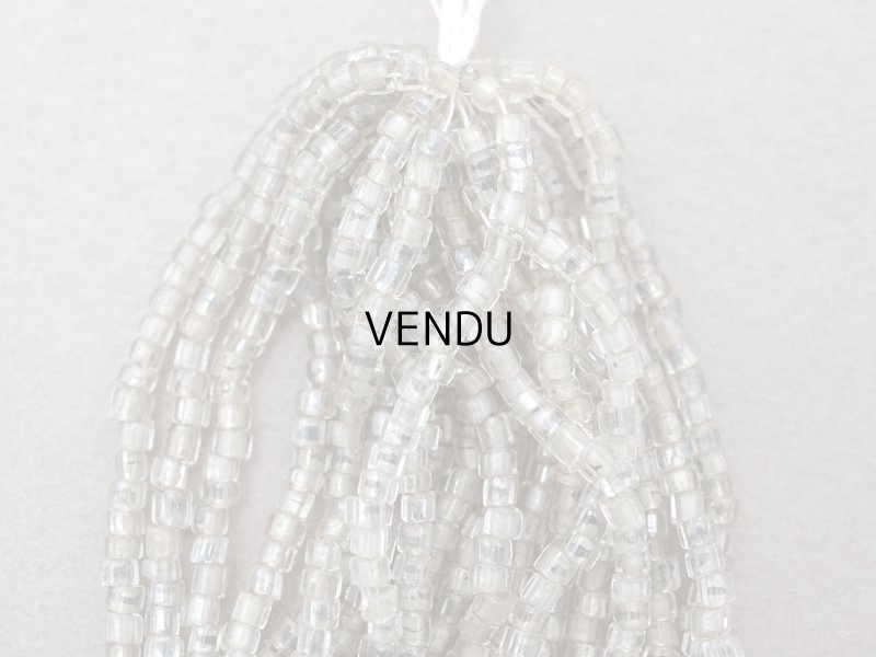 画像7: アンティーク シードビーズ クリア＆シルバー ガラス製 41〜42g