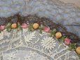 画像4: アンティーク シルク製 ポシェット ロココトリム＆レース ハンキーケース