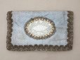 画像2: アンティーク シルク製 ポシェット ロココトリム＆レース ハンキーケース (2)