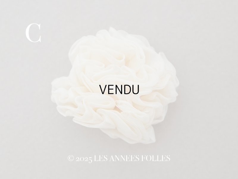画像8: ＊蚤の市＊アンティーク シルクシフォン 薔薇の布花 アイボリー