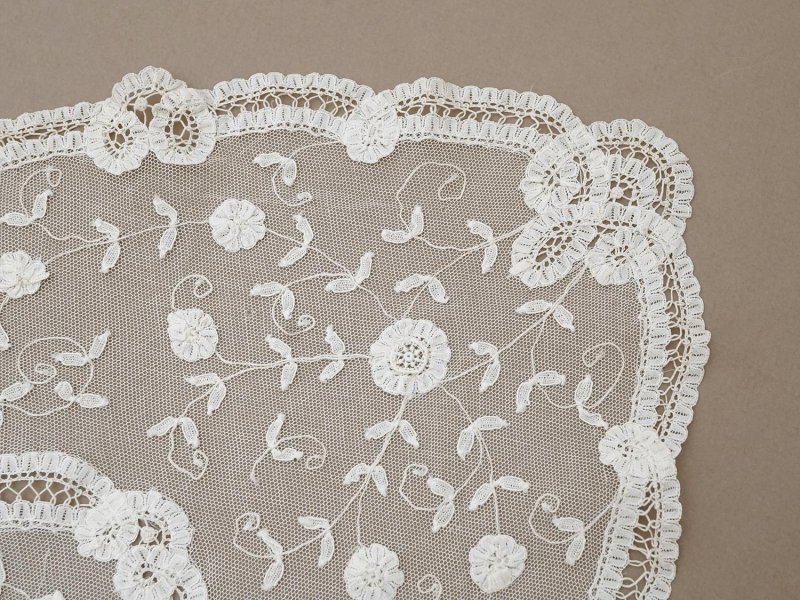 画像5: アンティーク プリンセスレース テーブルセンター オフホワイト 69.5×36cm