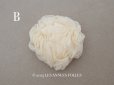 画像6: アンティーク シルクシフォン 薔薇の布花 アイボリー
