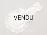アンティーク 初聖体のオモニエール 淡いグレイッシュピンク 手刺繍 & レース