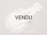 アンティーク 初聖体のオモニエール 淡いグレイッシュピンク 手刺繍 & レース