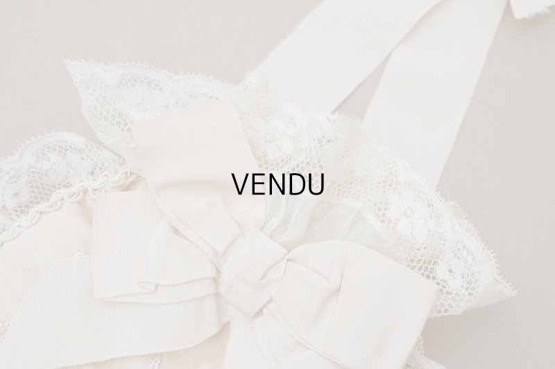 画像3: アンティーク 初聖体のオモニエール 淡いグレイッシュピンク 手刺繍 & レース