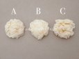 画像2: アンティーク シルクシフォン 薔薇の布花 アイボリー (2)