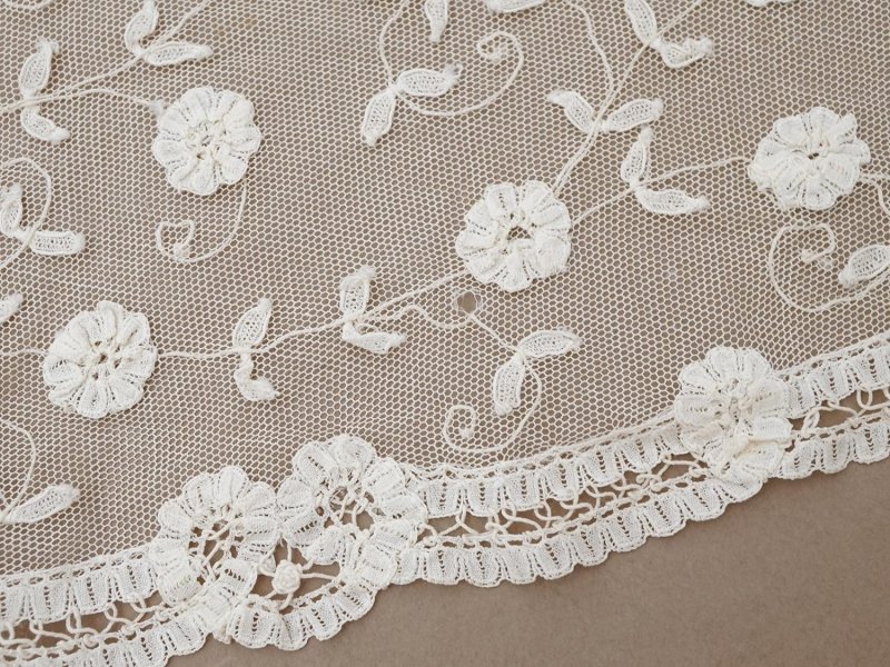画像6: アンティーク プリンセスレース テーブルセンター オフホワイト 69.5×36cm