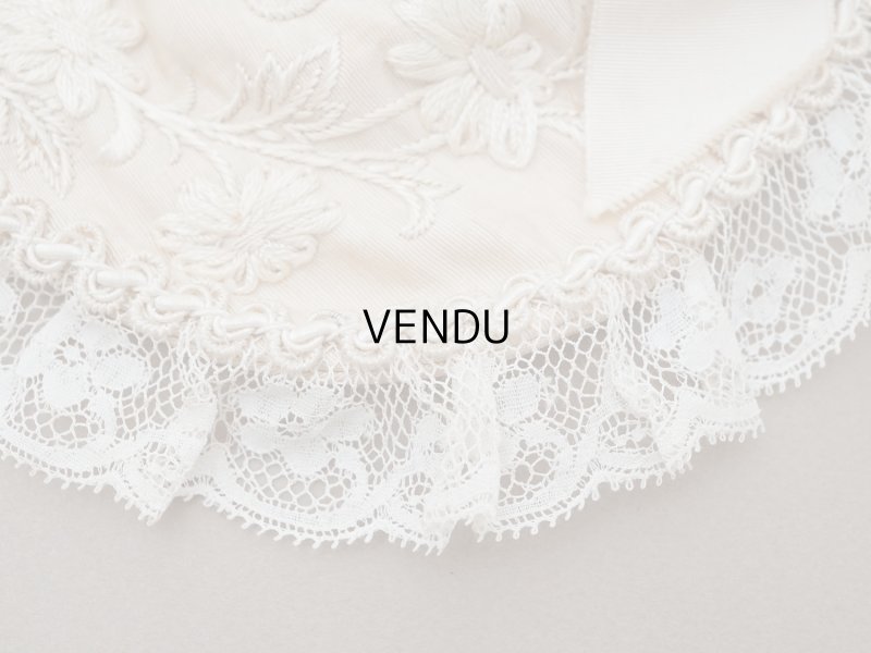 画像5: アンティーク 初聖体のオモニエール 淡いグレイッシュピンク 手刺繍 & レース